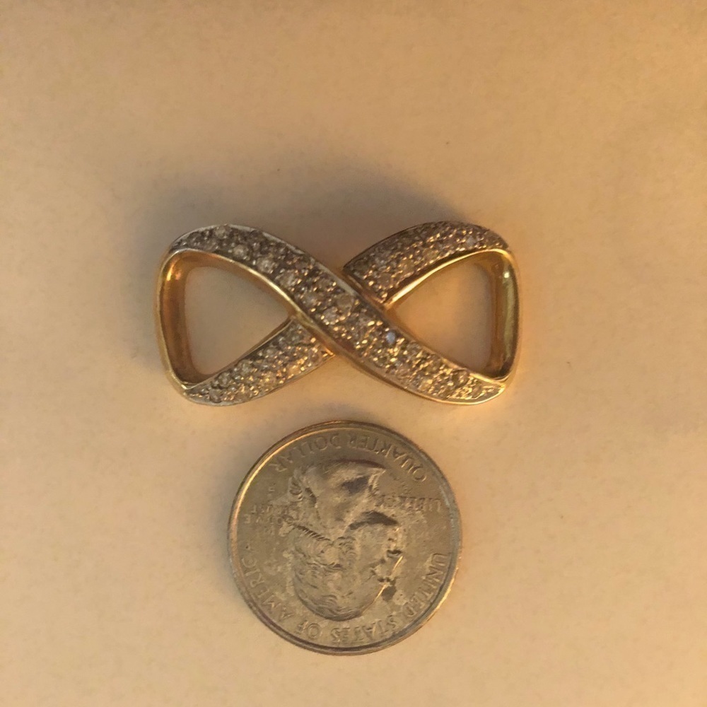 14k gold diamond slide